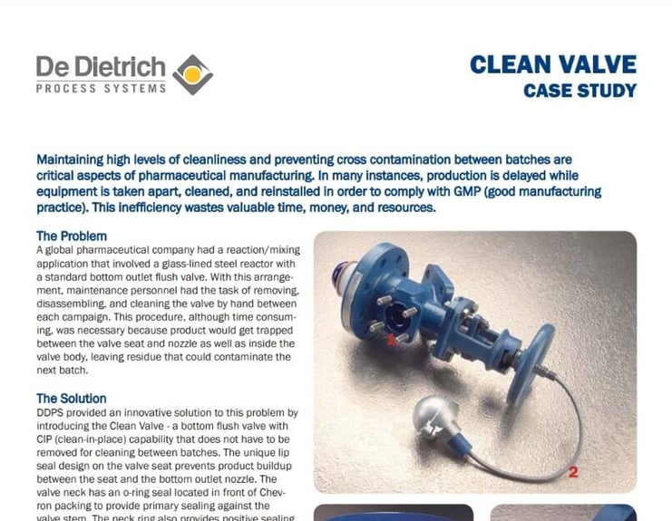 Clean valve case study 1