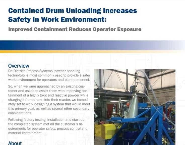 Contained Drum Unloading case study