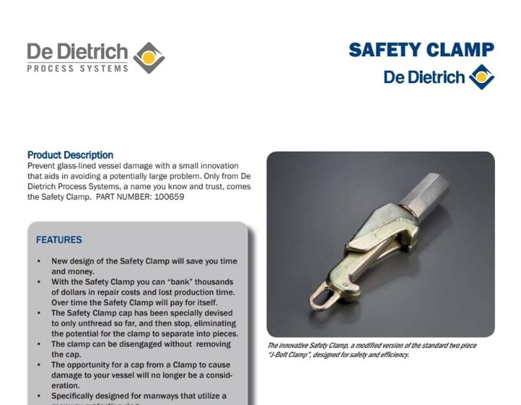 Safety Clamp data sheet