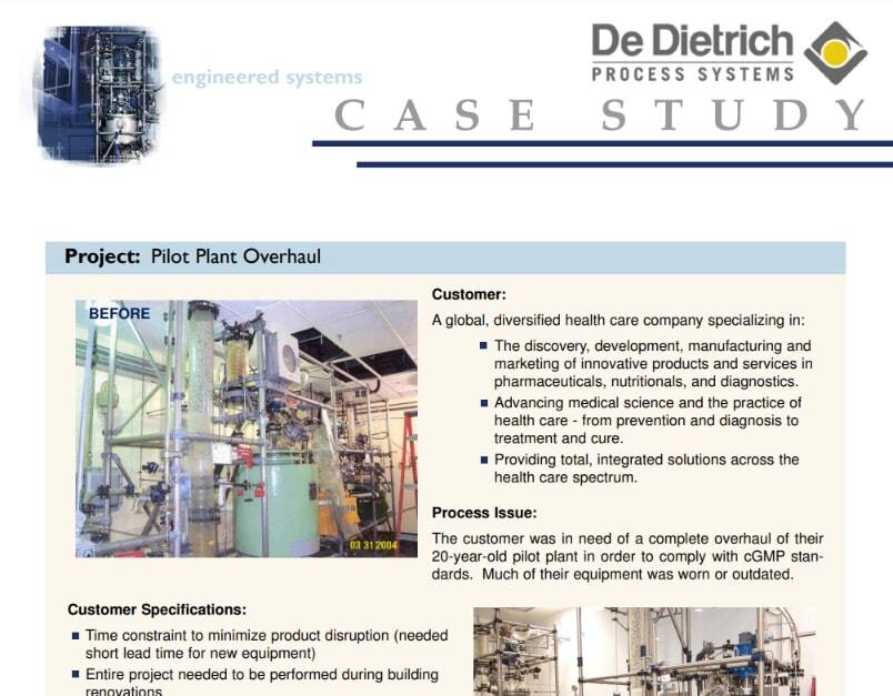 pilot plant overhaul case study